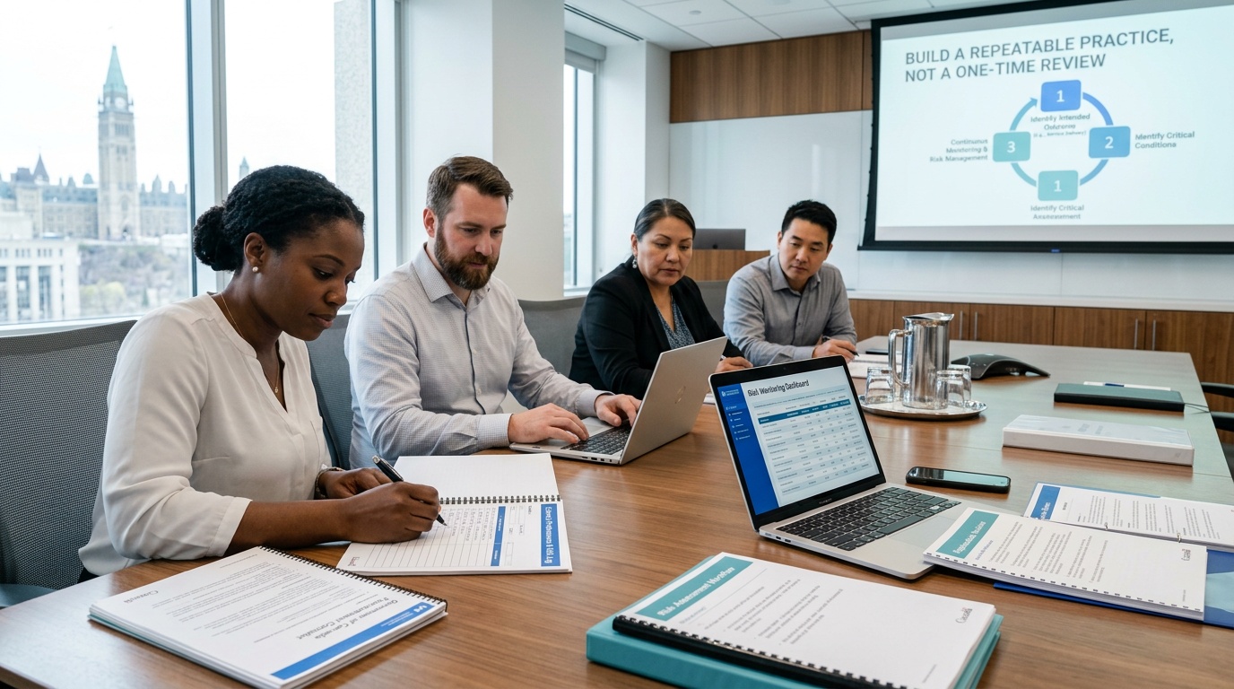 Procurement team reviewing contract risks and controls