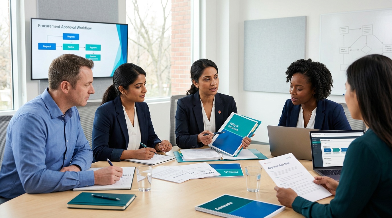 Building shared procurement approval knowledge across a team