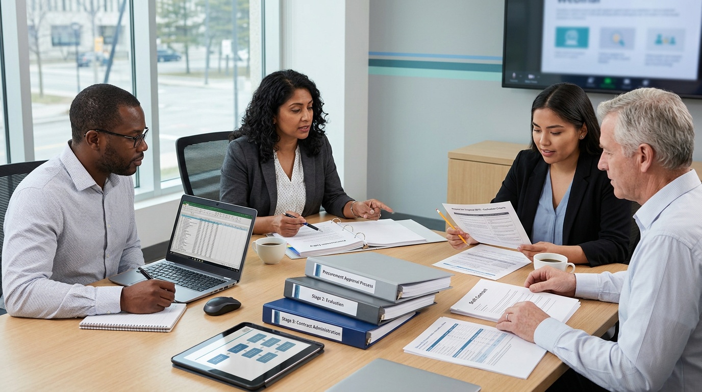 Key stages in a typical procurement approval workflow
