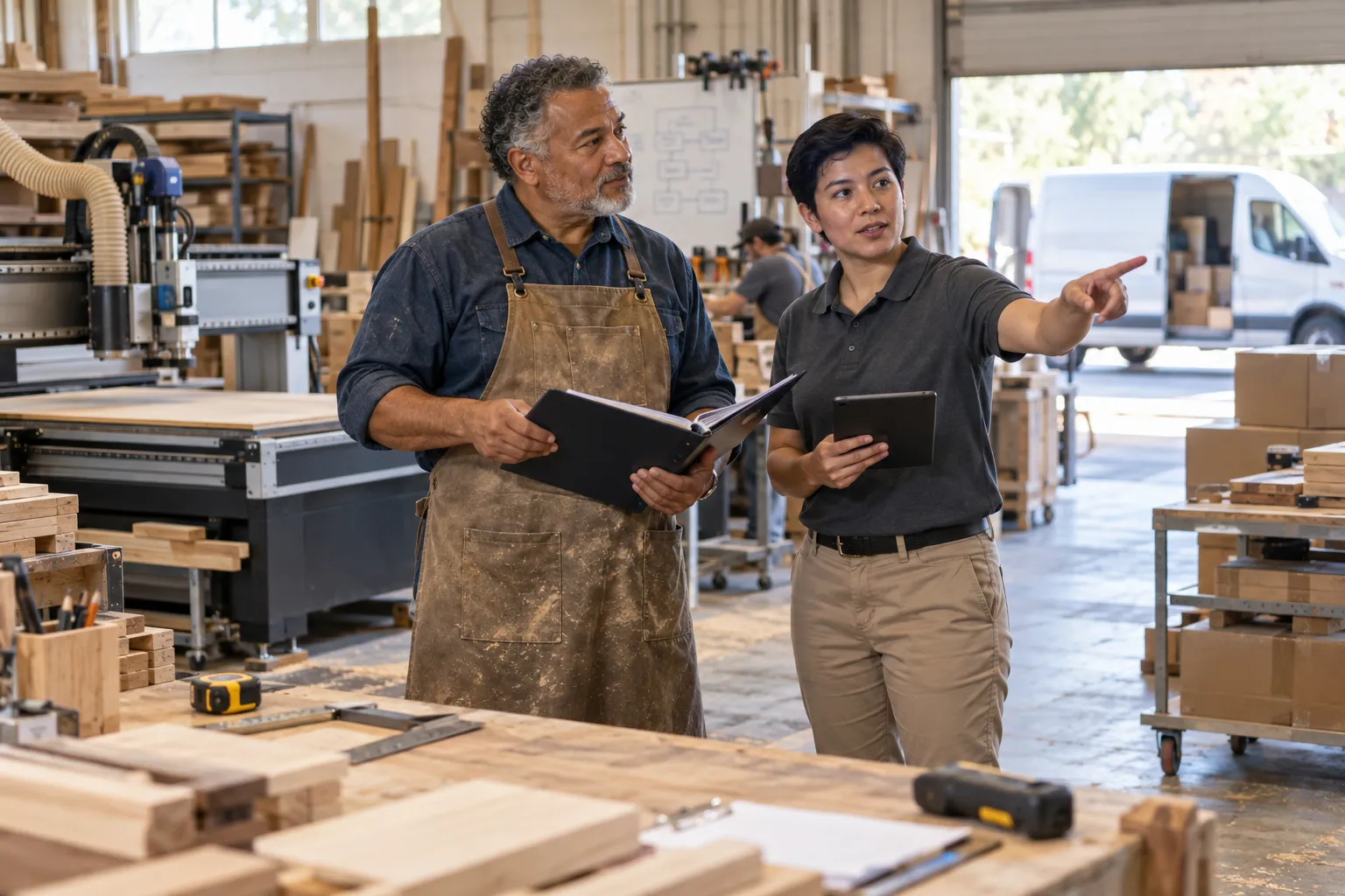 Business owner reviewing tax planning documents with professional advisor