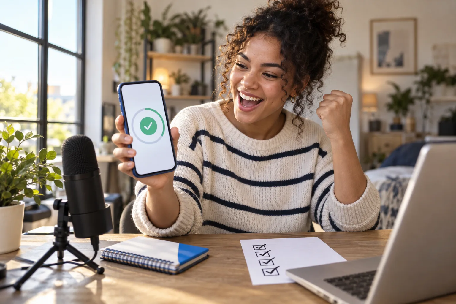 Creator viert mijlpaal voor geschiktheid voor affiliatebeloningen op smartphone