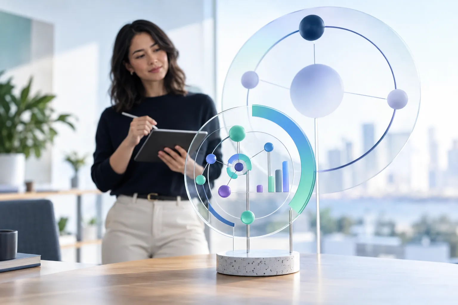 Financial charts and dashboards illustrating day-to-day business operations and management reporting