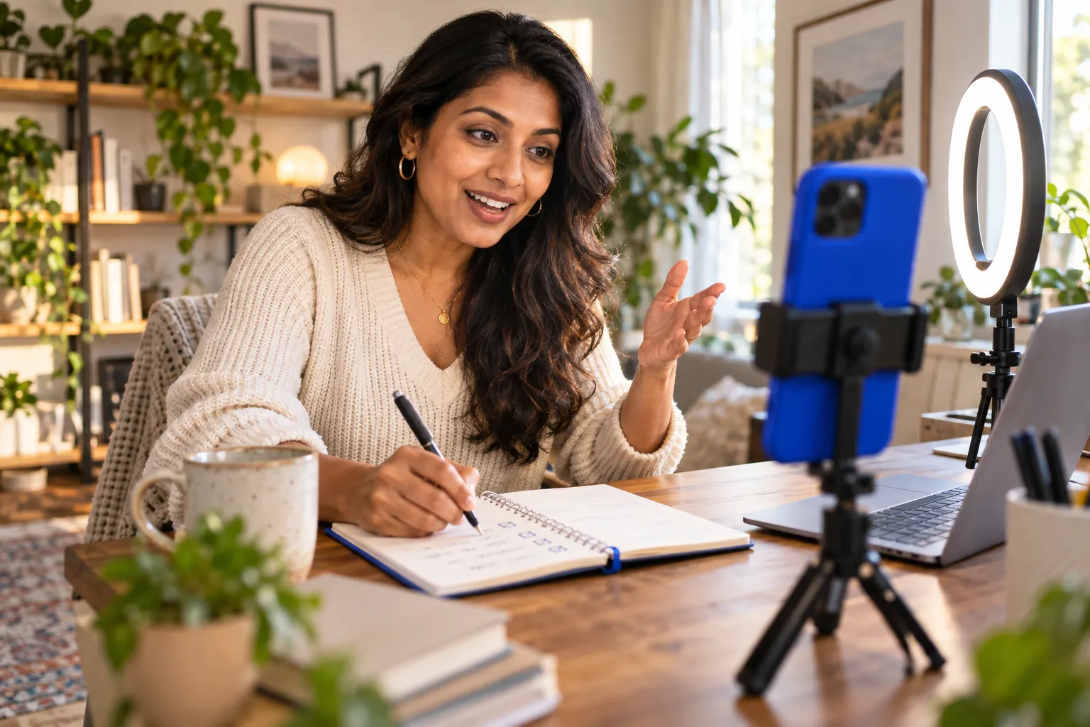 Marketer checking a niche research checklist on laptop before committing to affiliate strategy