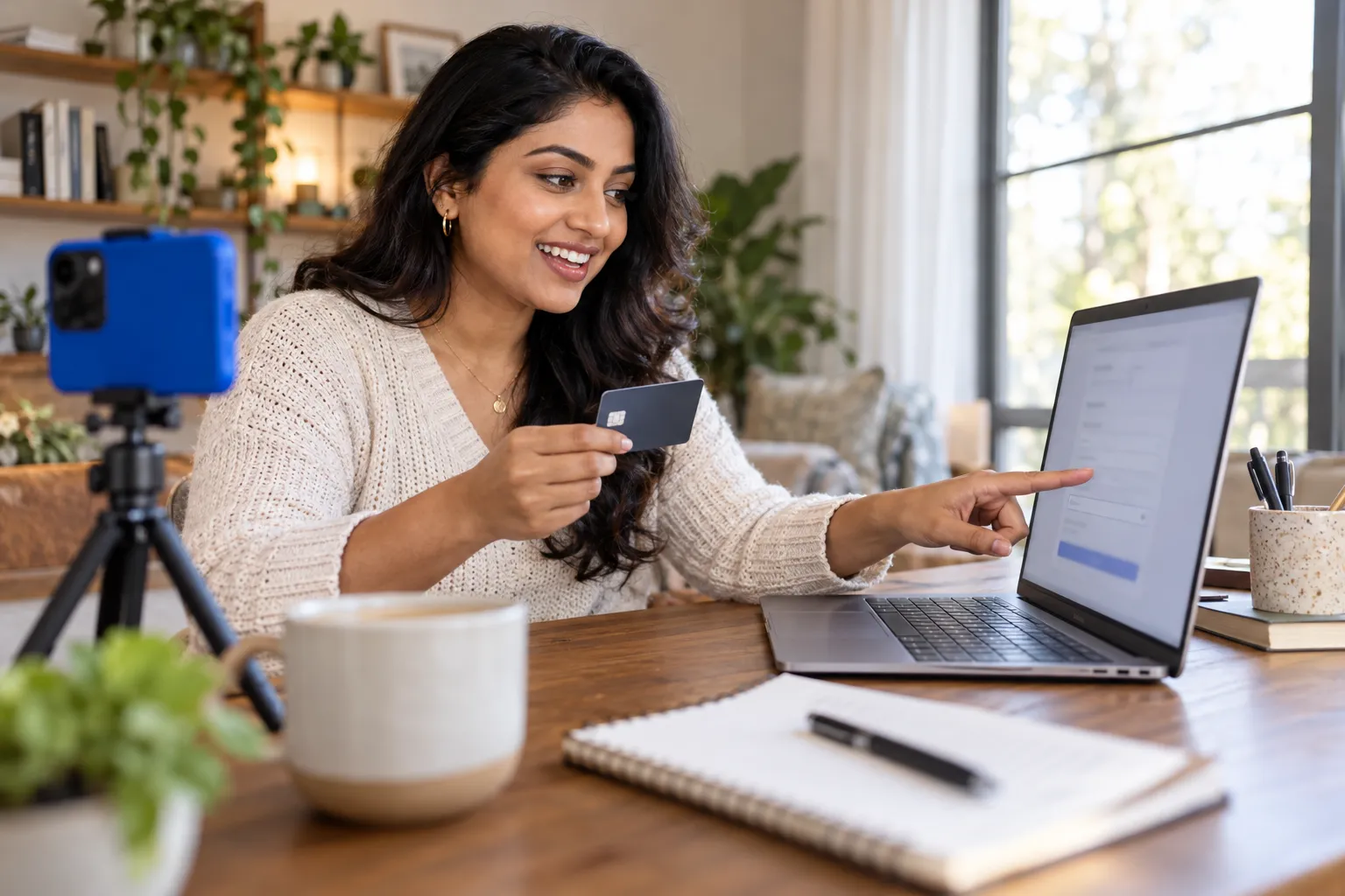 Person registering free ClickBank account on laptop with payment setup screen