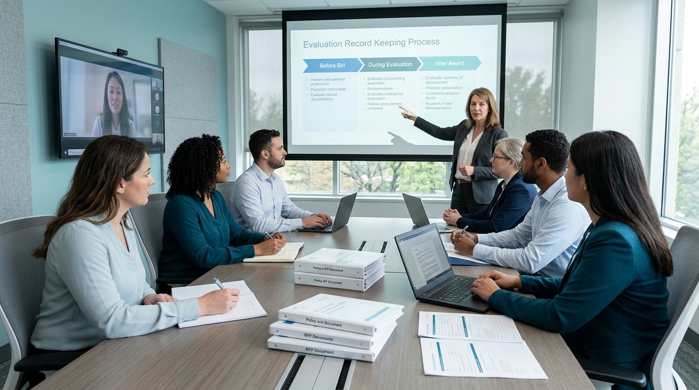 What to document before, during, and after bid evaluation